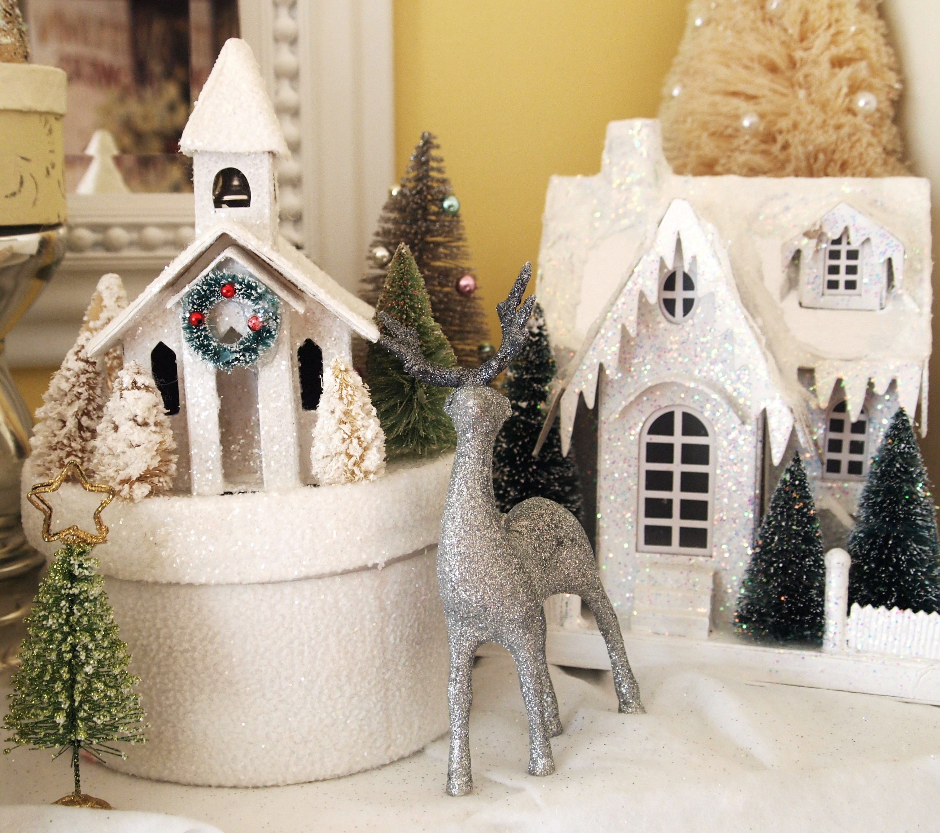 My Christmas Glitter House Mantel A Cultivated Nest