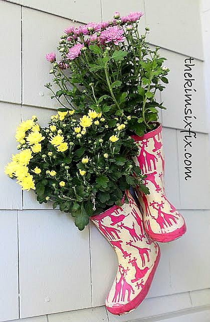10 Adorable Rain Boot Planter Ideas- A Cultivated Nest