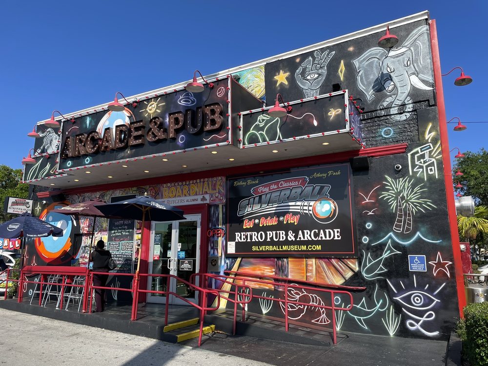 Family Fun at Silverball Retro Arcade in Delray Beach, Fl