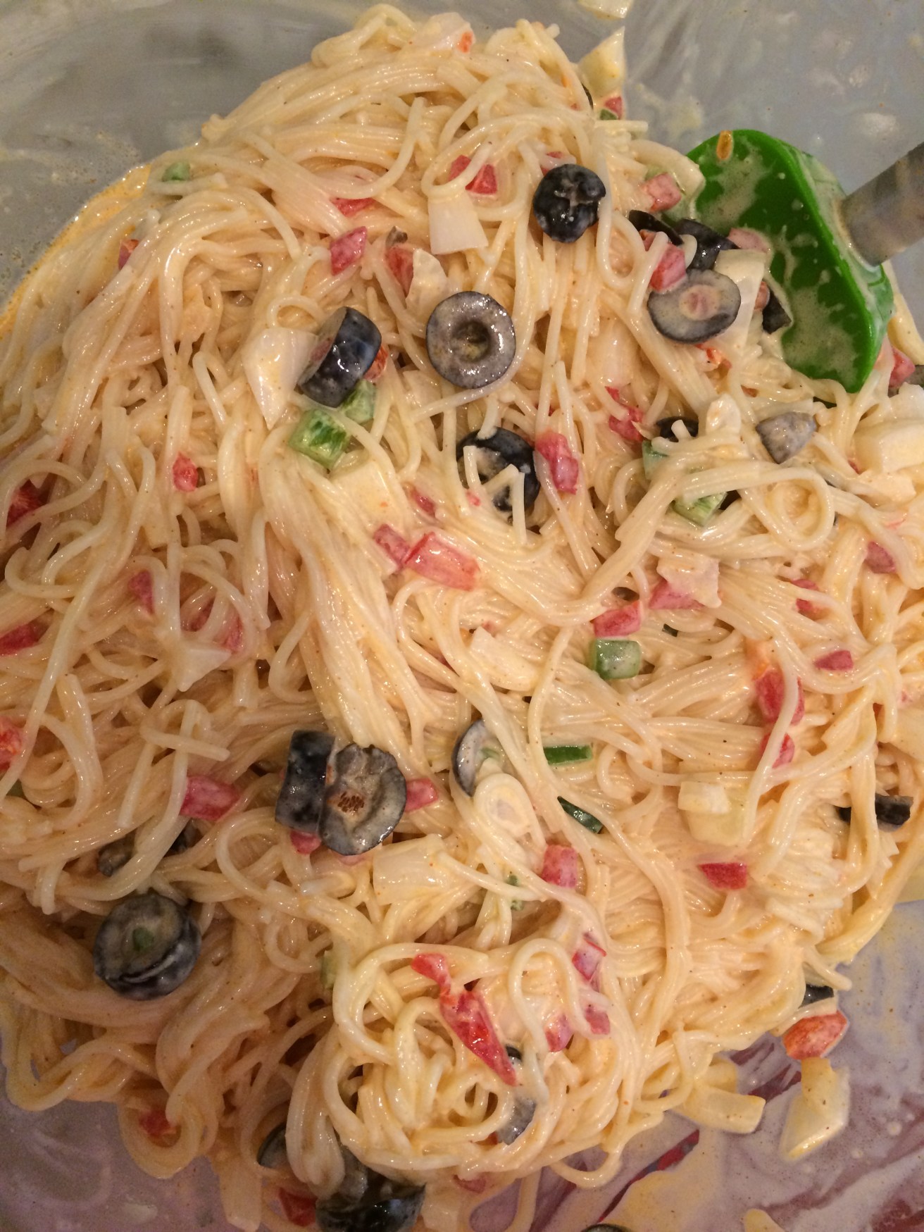Angel Hair Pasta Salad acupfullofgoodness