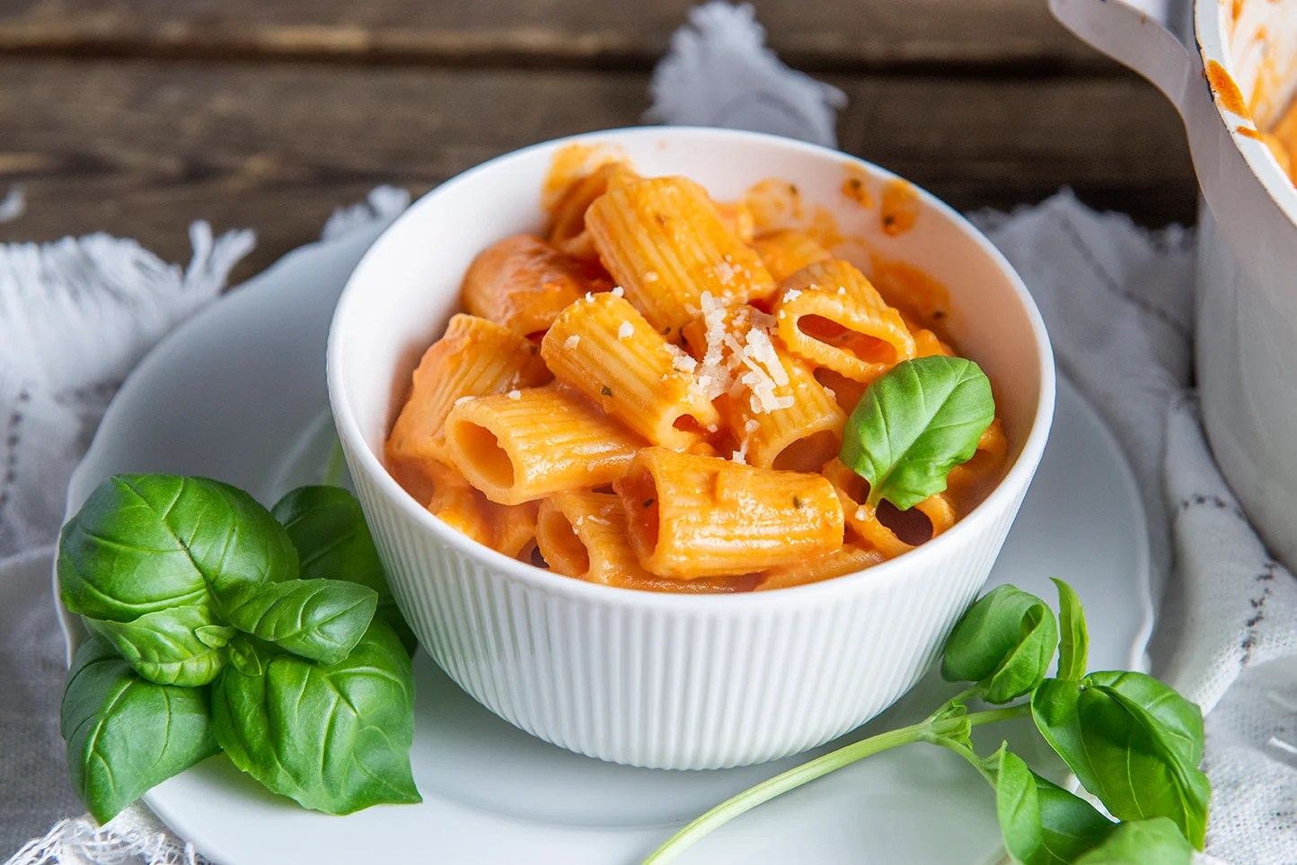 Pasta Rosa (Marinara Sauce Meets Alfredo Sauce) A Cup Of Cream