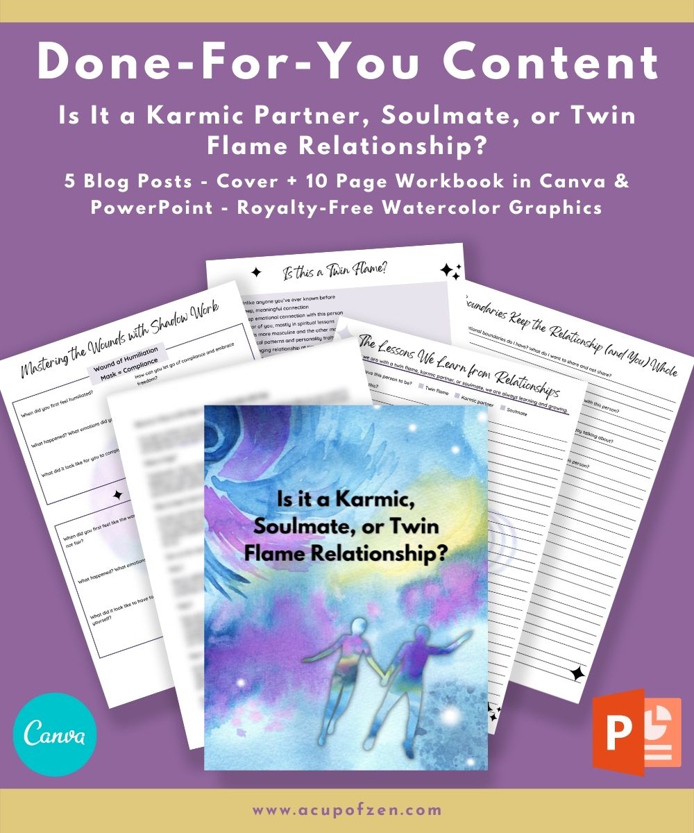 Karmic Partner, Soulmate, Twin Flame DoneforYou Pack and Workbook