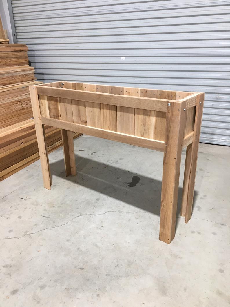 Raised Elevated Rectangular Planter Box with Legs A&D