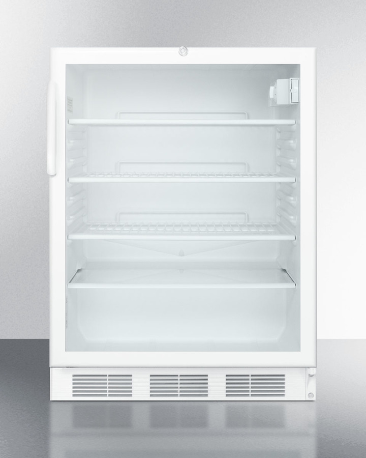 Summit SCR600GLADA Glass Door Refrigerator ADA Appliances