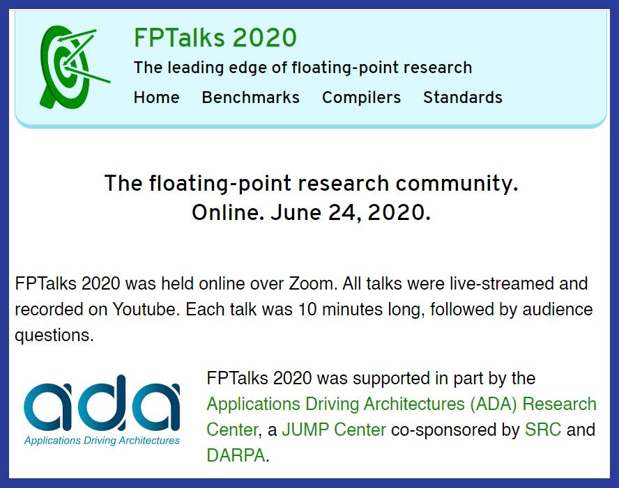 FPBench Hosted by ADA PI Zach Tatlock Center for