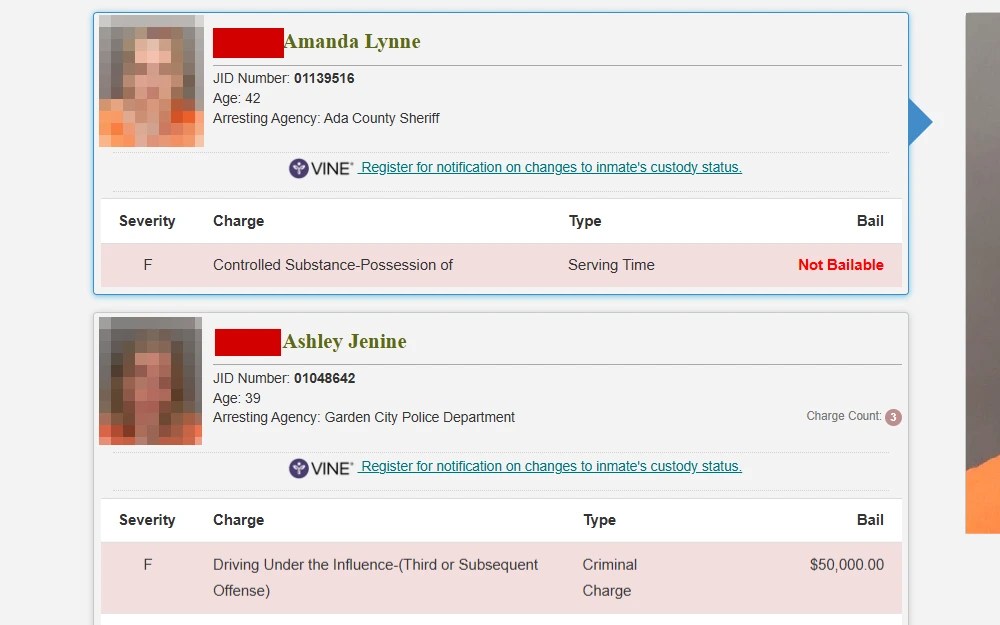 Conduct a Free Ada County Mugshot Inquiry (Idaho)