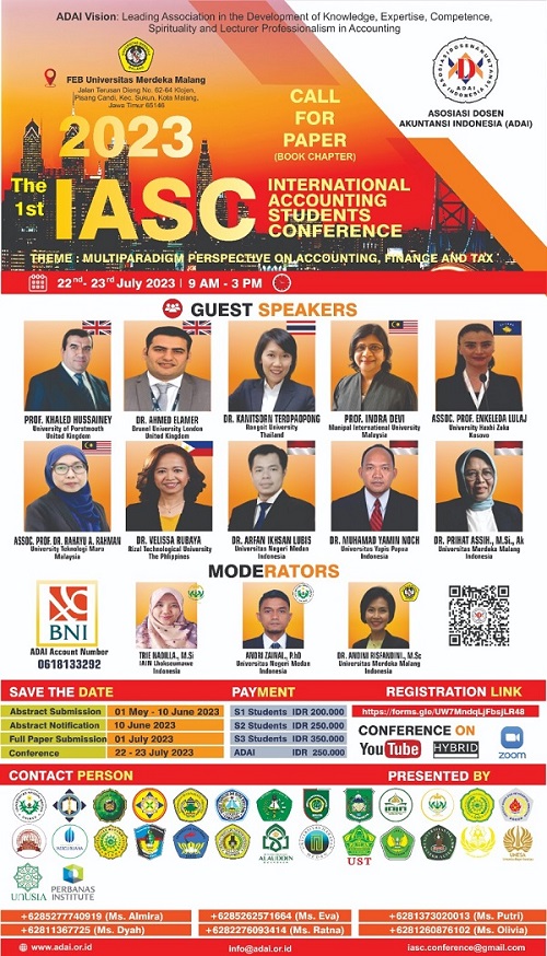 IASC (International Accounting Student Conference) ASOSIASI DOSEN