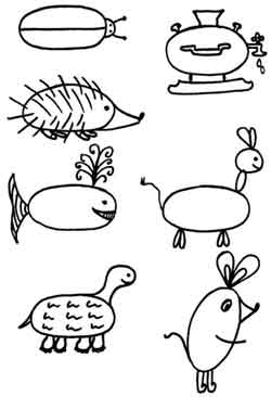 Дорисуй круги так чтобы получились предметы картинки для детей