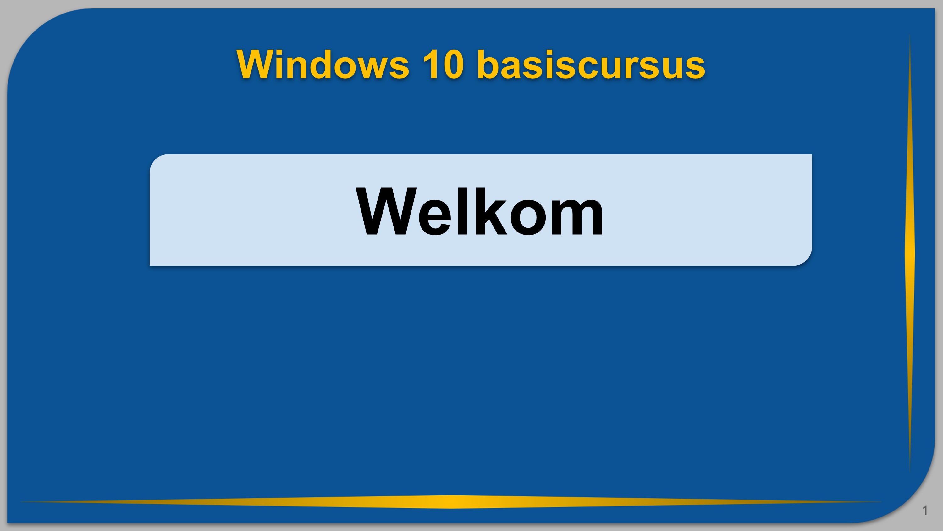 Windows 10 Basiscursus