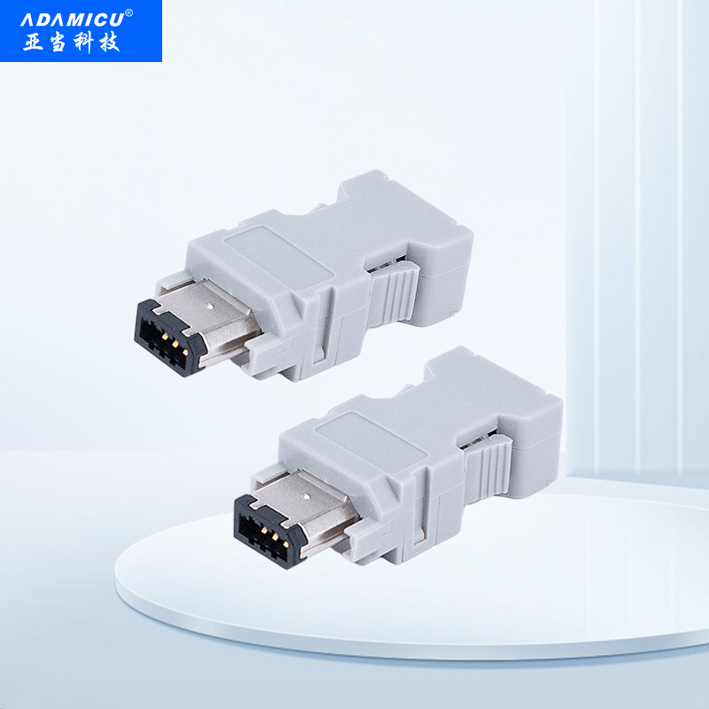 SM6P (1394 6P) Male Soldering Type Servo Encoder Plug Stable