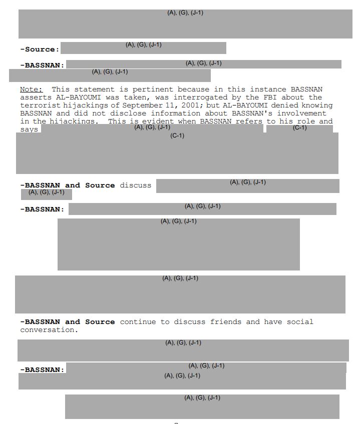 FBI Confidential Witness Records Conversation With Osama Basnan Regarding Foreknowledge Of 9/11