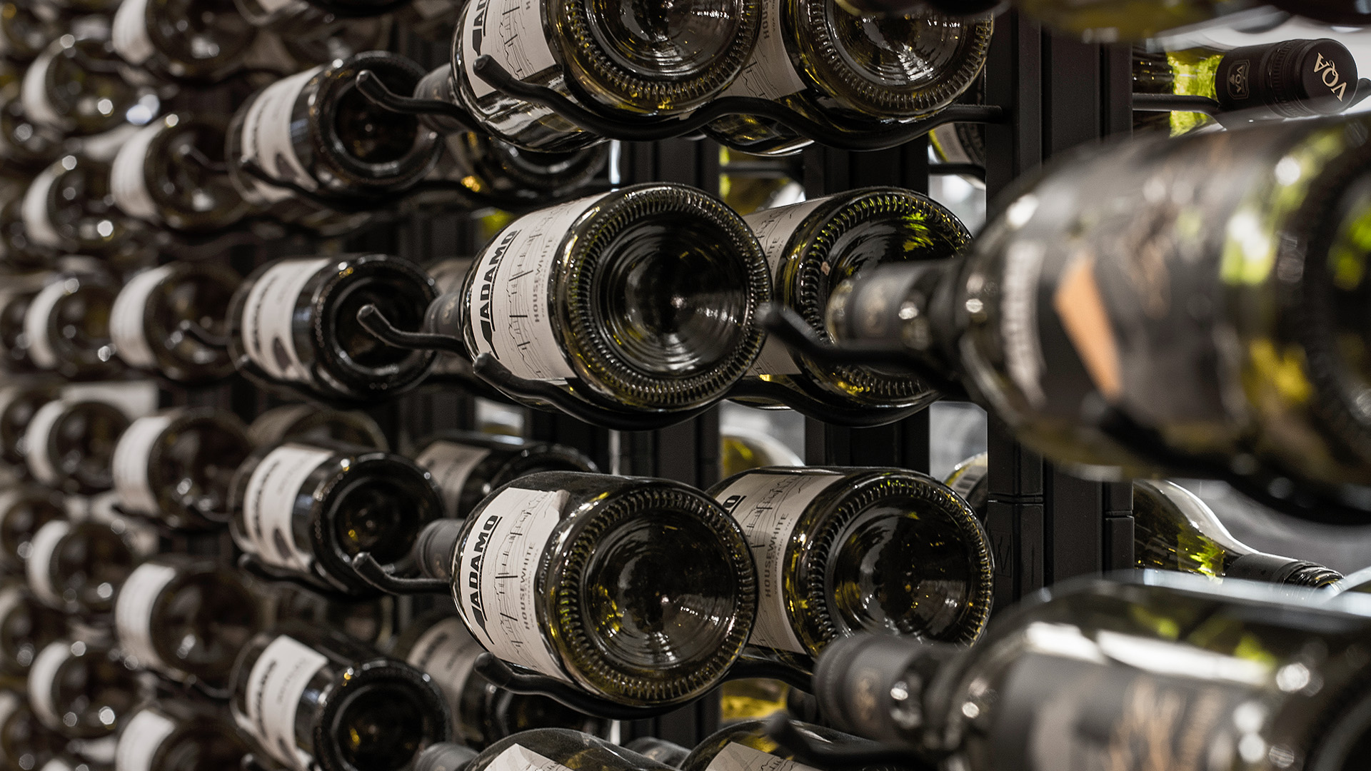 Wine Rack with bottles Adamo Estate Winery