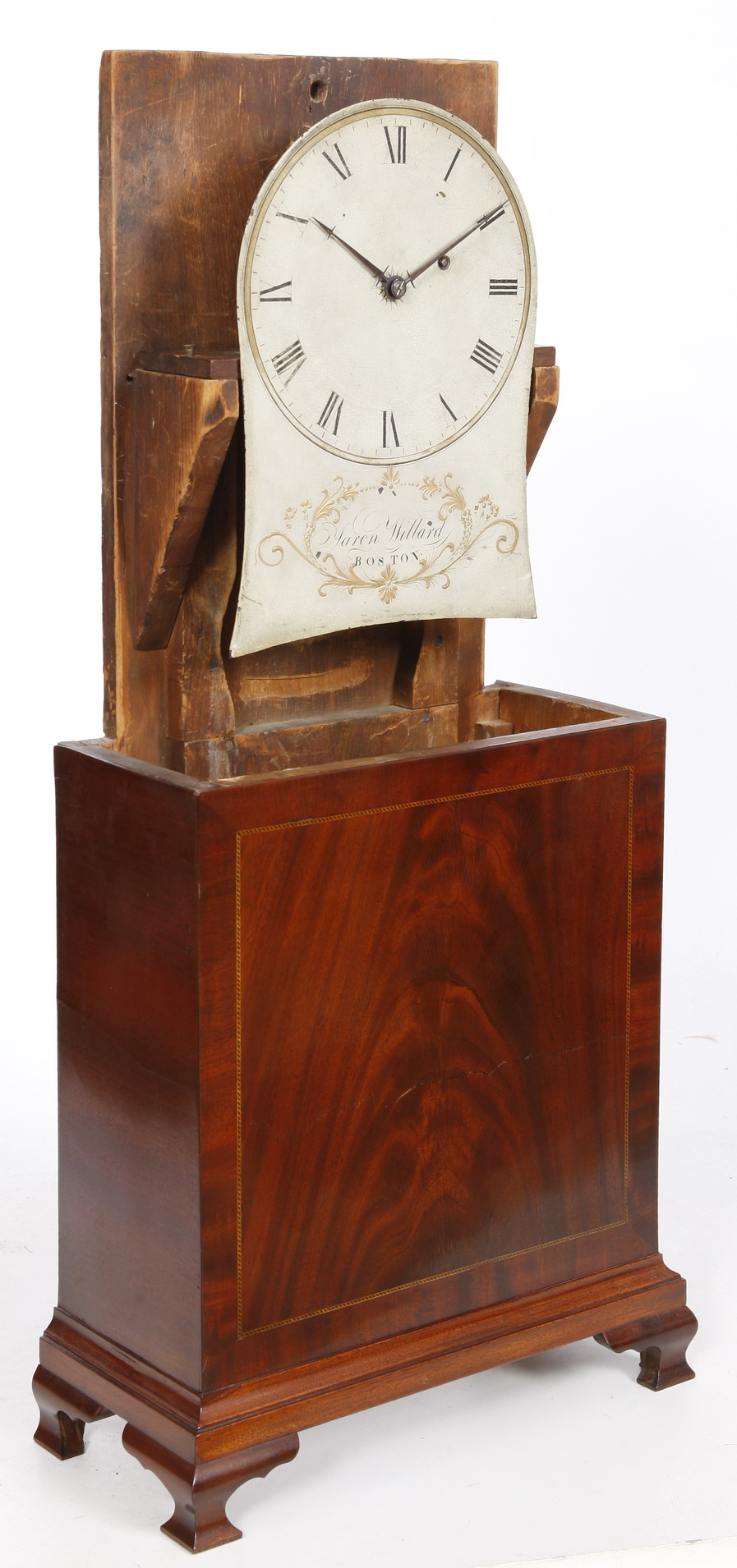 Aaron Willard Boston C. 1800 Kidney Dial Massachusetts Shelf Clock