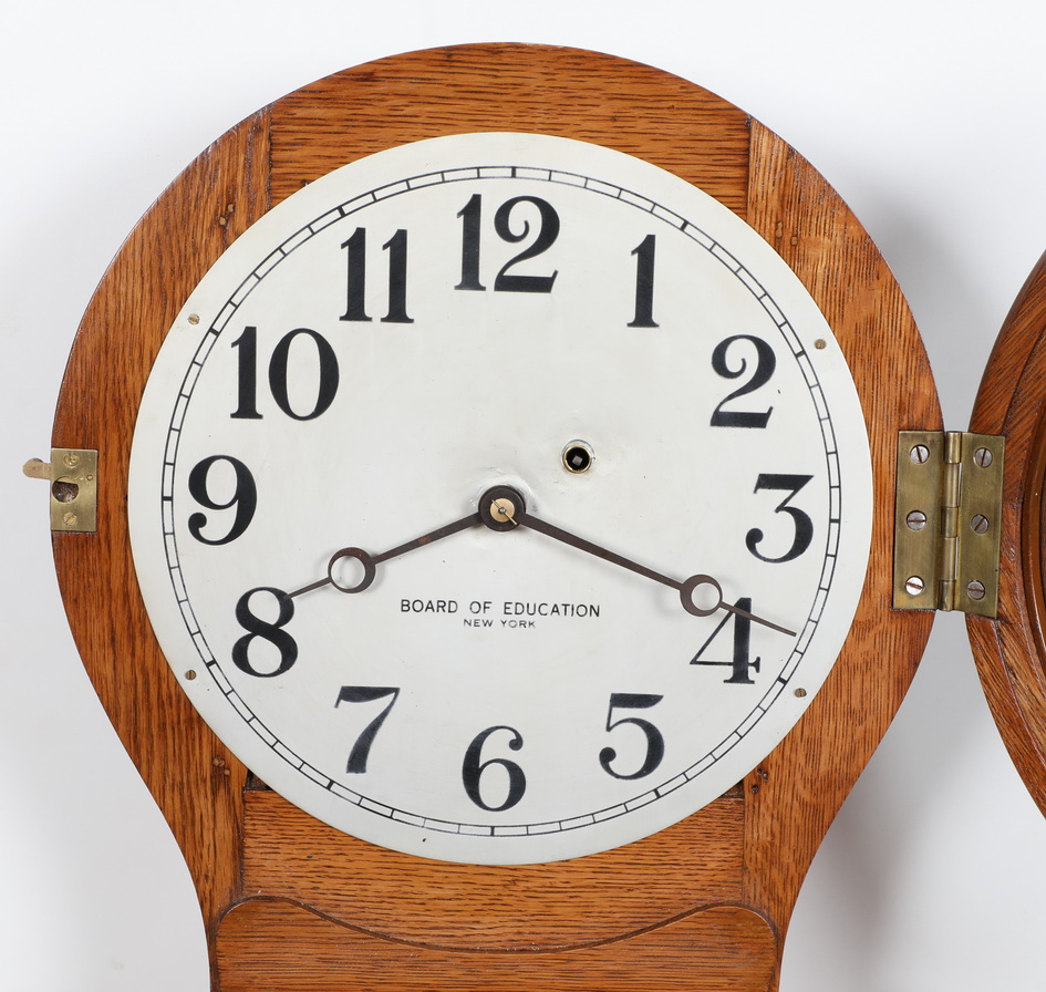 Chelsea Clock Co. No. 1 Oak Weight Driven Regulator Clock Used in NYC