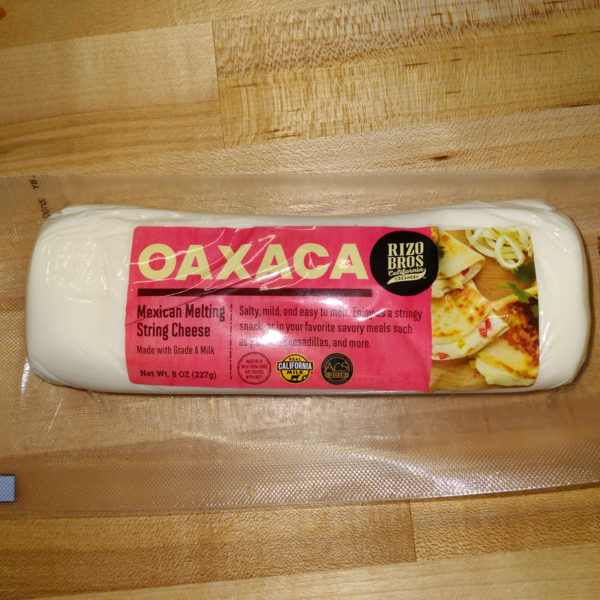 Oaxaca Mexican Melting String Cheese (8 oz.) Rizo Bros. California