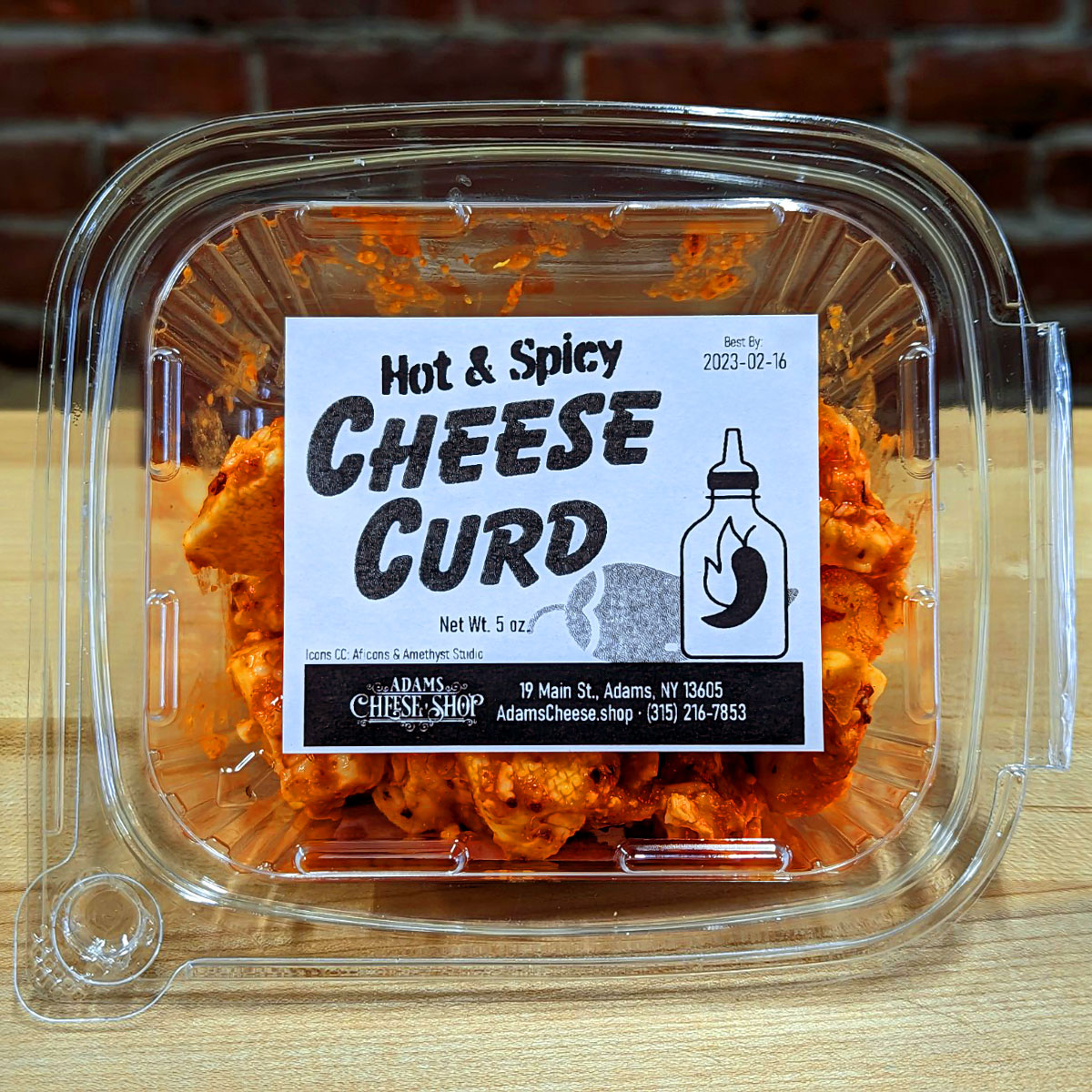 Spicy Buffalo Flavored Cheese Curd (8 oz.) Adams Cheese Shop