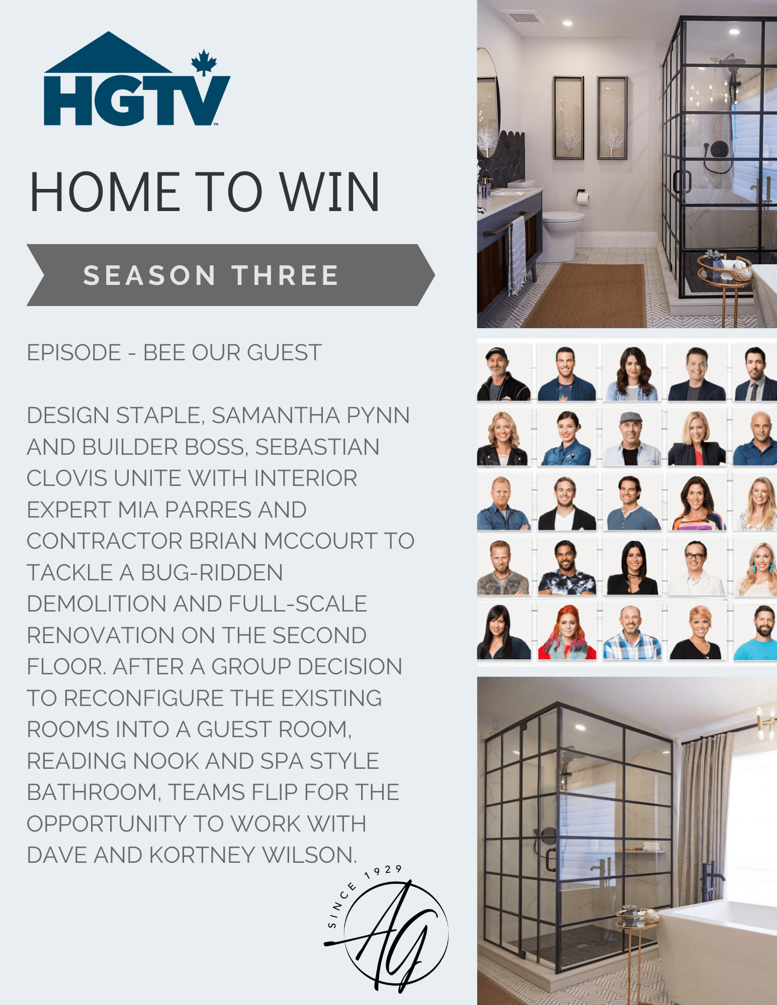HGTV Canada Home To Win Season 3 Bee Our Guest Adanac Glass