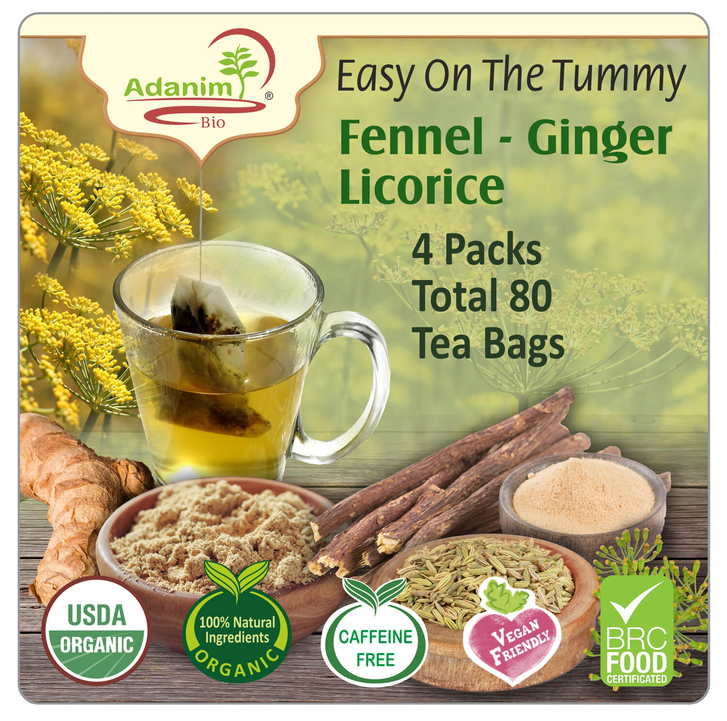 Fennel Ginger Adanim Tea