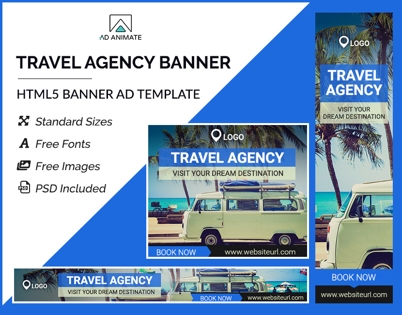 Travel Agency Banner Ad Travel Business Banner Doubleclick Studio Ad