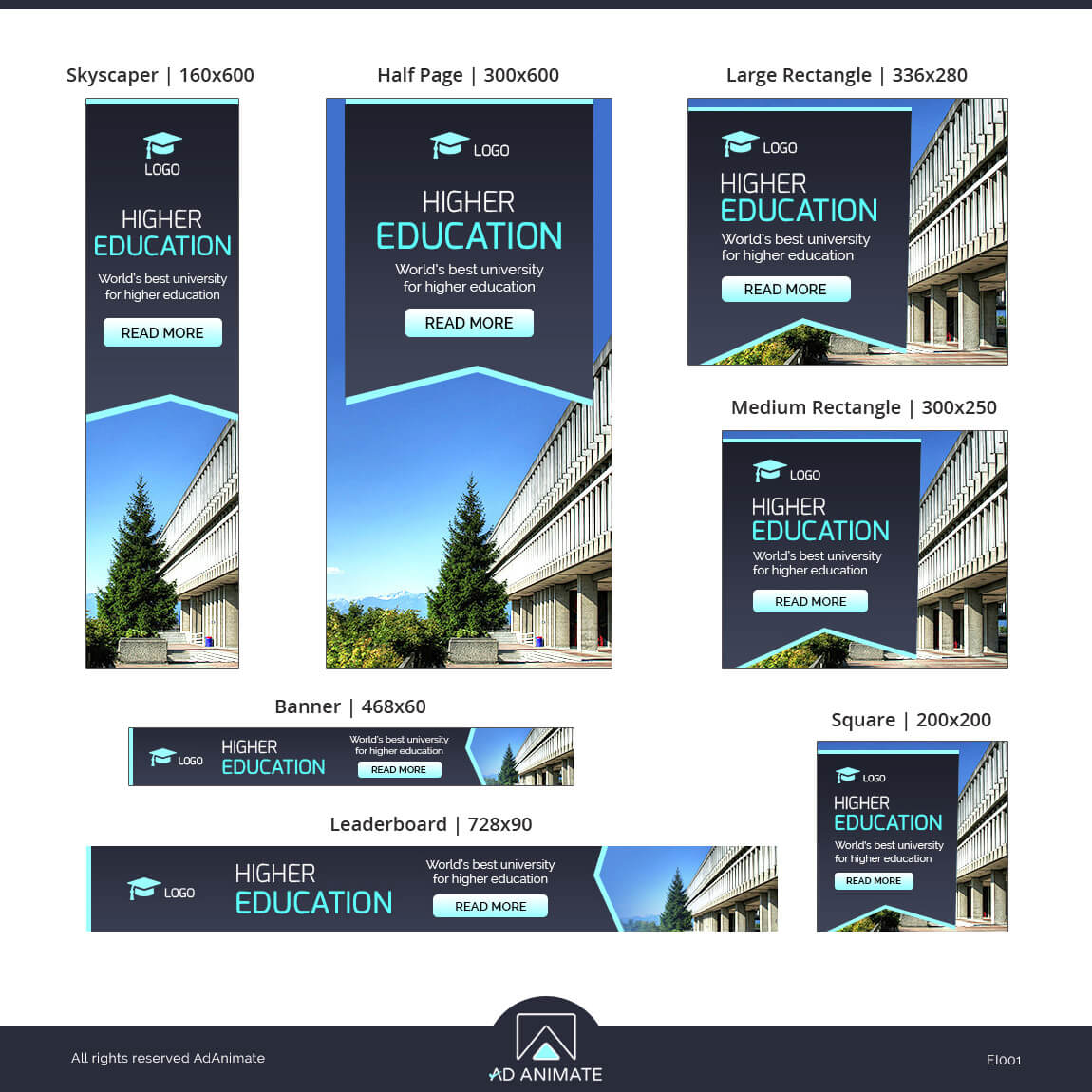 Education Banner template University Ad Banner Unique Ad Design