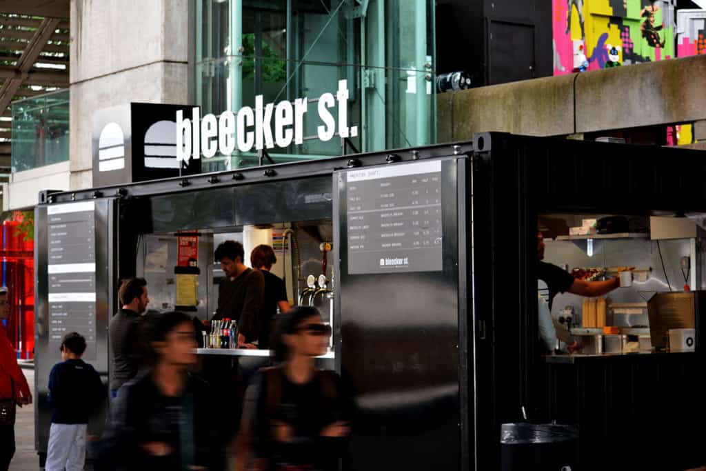 Pop up shipping container bar and street food (with video story).