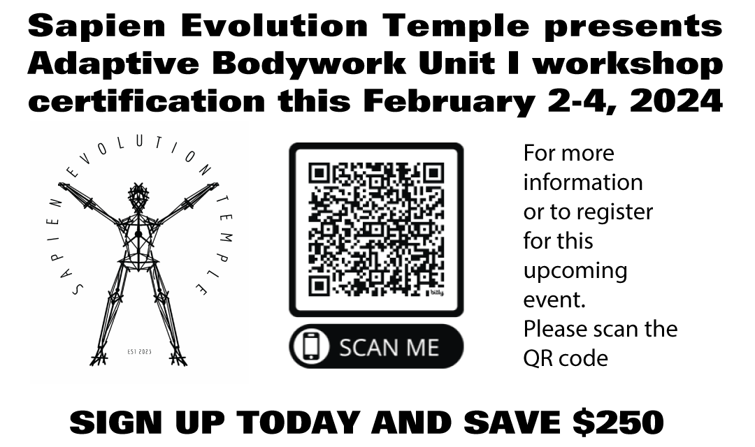 Adaptive Bodywork Unit I certification hosted by the Sapien Evolution