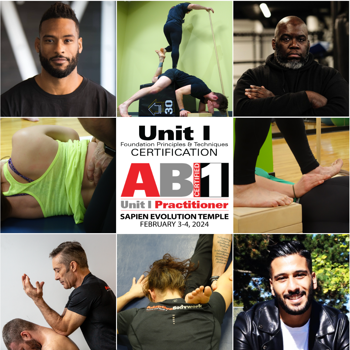 Adaptive Bodywork Unit I certification hosted by the Sapien Evolution