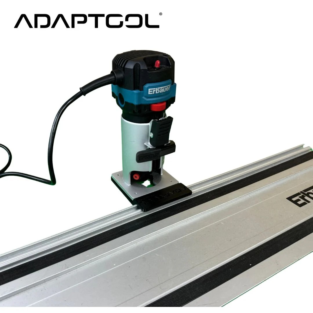 ERBAUER EPR710 1/4" Palm Router Guide Rail Adaptor for Erbauer Guide R Adaptool