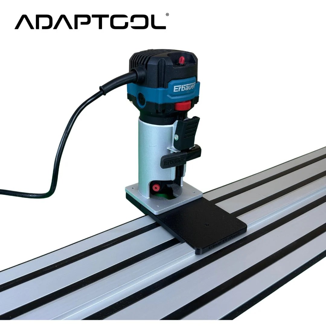 ERBAUER EPR710 1/4" Palm Router Guide Rail Adaptor for Dewalt Guide Ra Adaptool