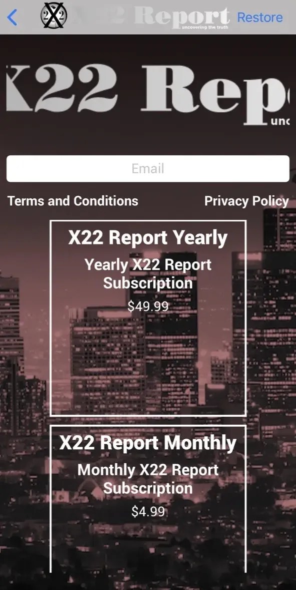 A mobile paywall by X22 Report with Adapty