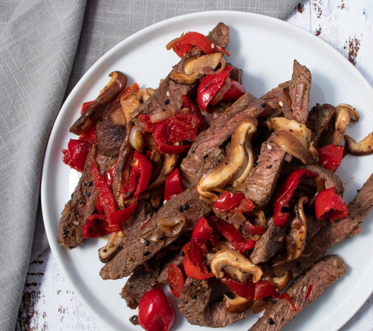 Mushroom and Cherry Pepper Steak A Dash of Macros
