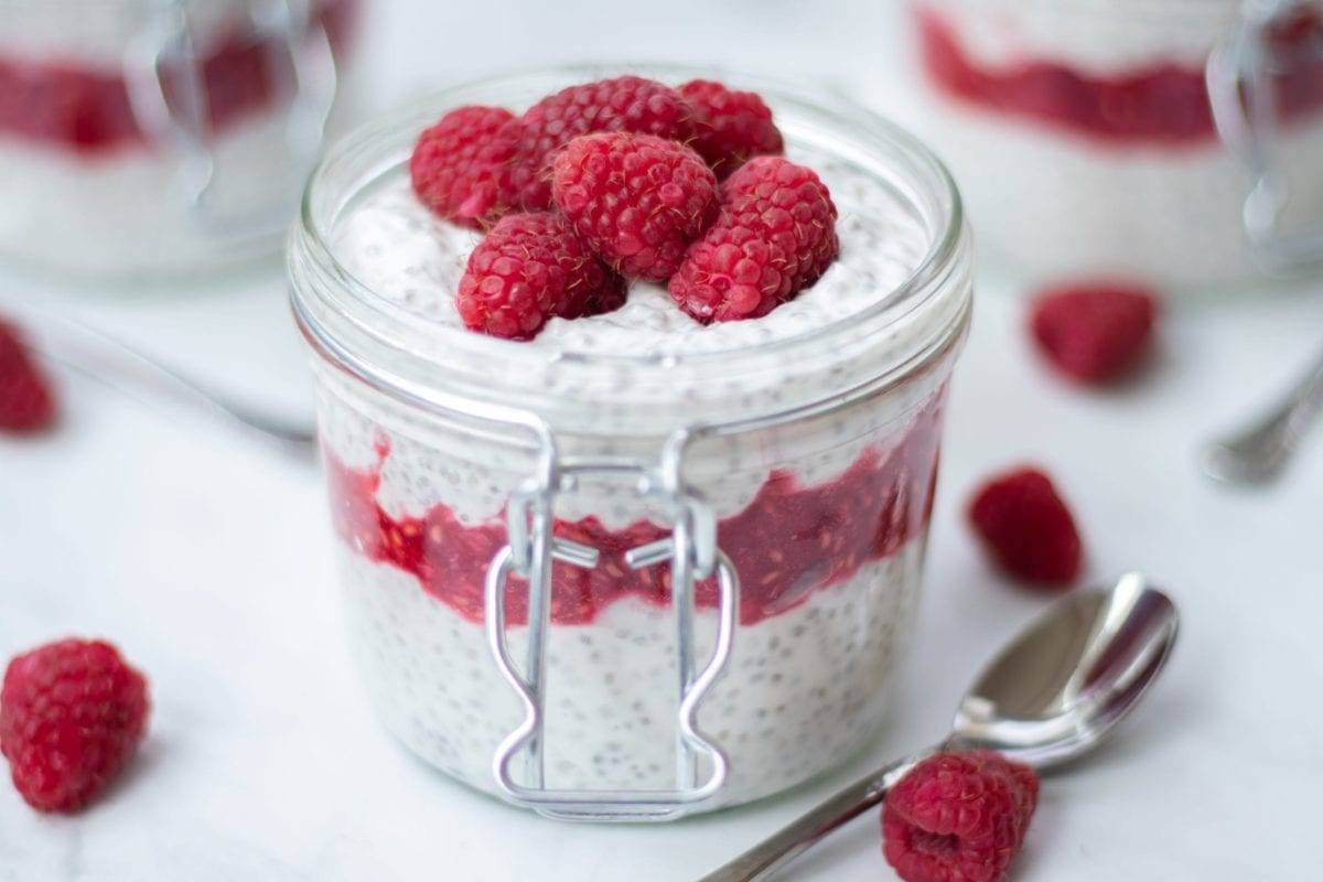 Raspberry Chia Seed Pudding A Dash of Macros