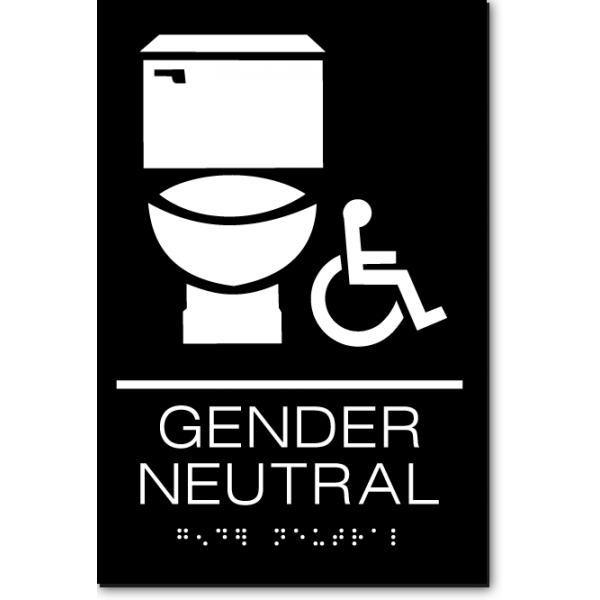 GENDER NEUTRAL ACCESSIBLE Restroom Sign | ADA Sign Factory