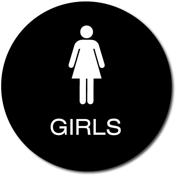 California GIRLS Restroom Door Sign ADA Sign Factory