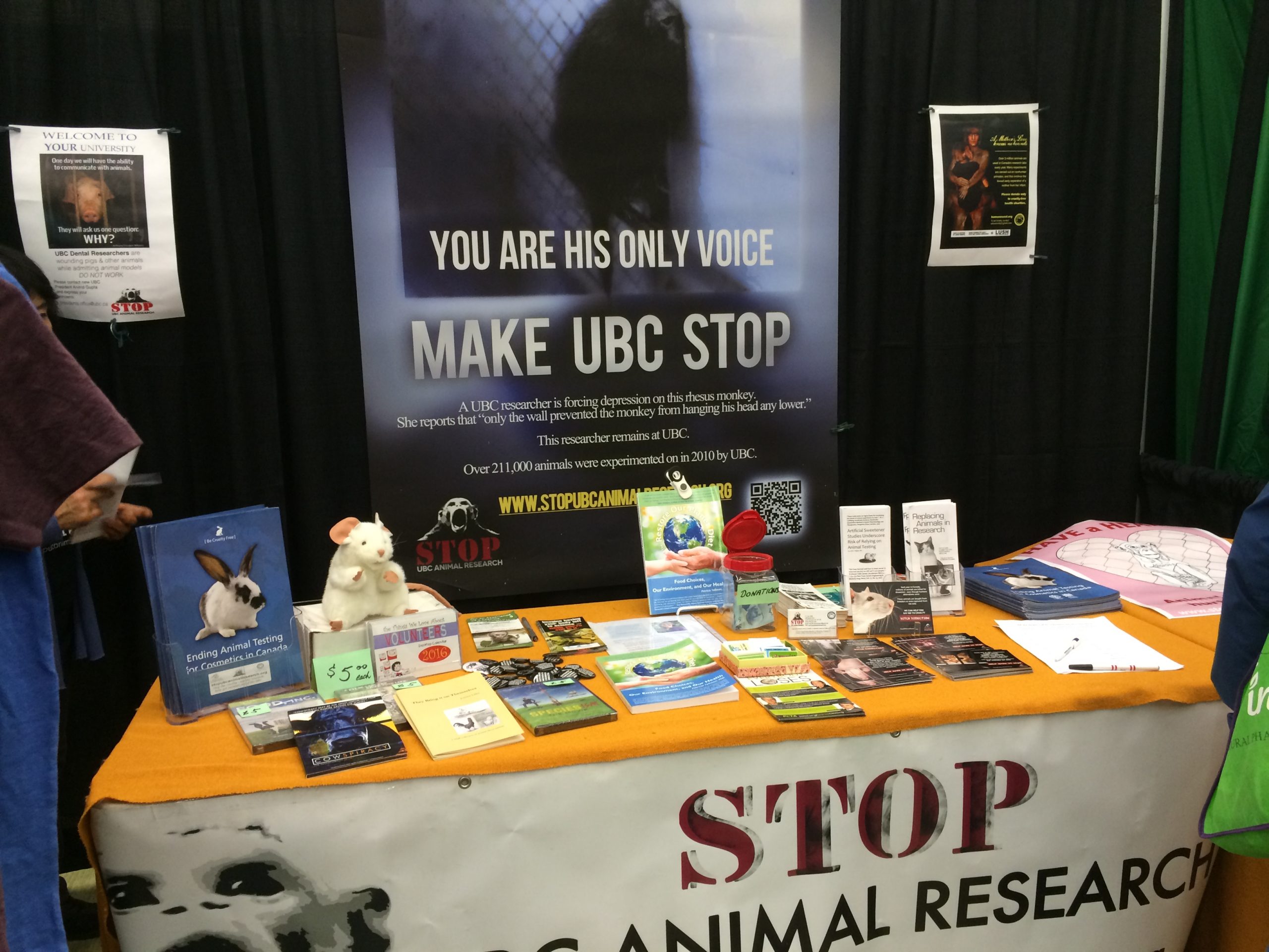 ADAV Society/Stop UBC Animal Research at the Vancouver Health Show
