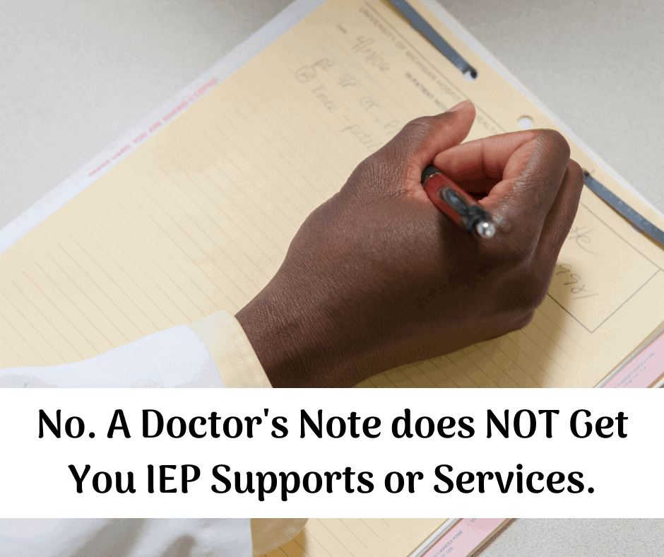 Why a Doctor's Note is not the IEP Slam Dunk you Think it is.