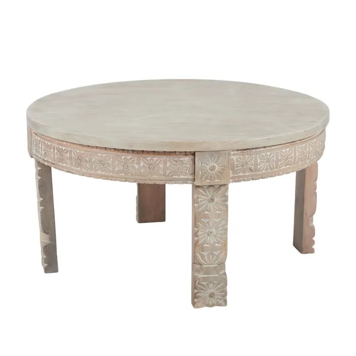 Whitewash Flower Coffee Table A Day to Remember Event Hire