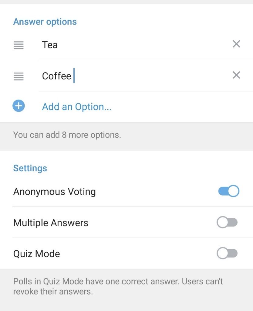 How To Create Telegram Poll Telegram Poll Bot Create quiz in Telegram