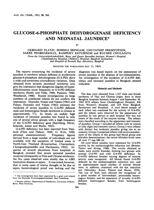 Glucose6Phosphate Dehydrogenase Deficiency and Neonatal Jaundice