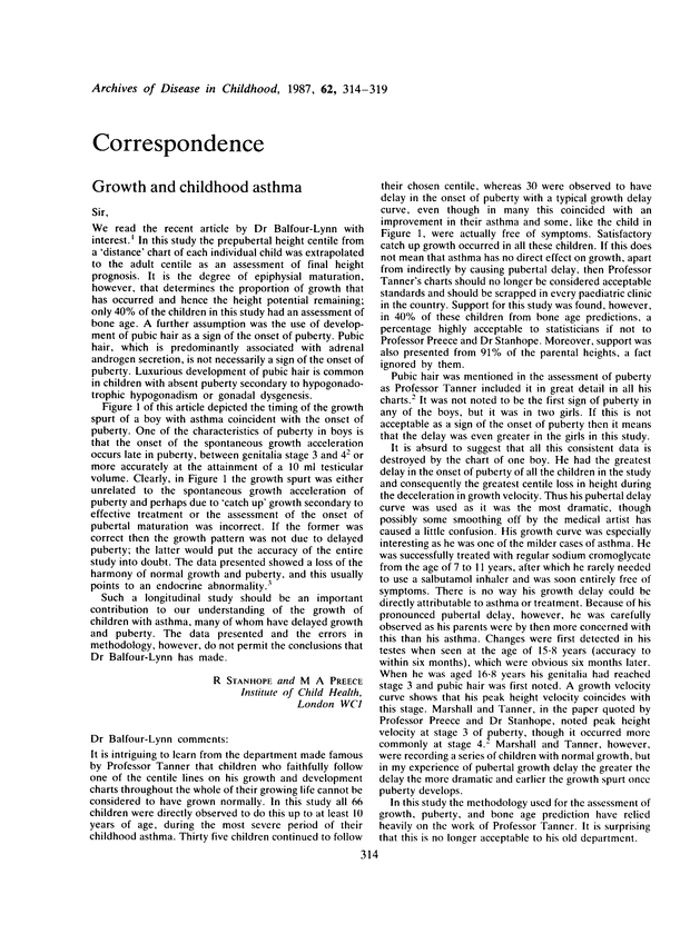 Dr BalfourLynn comments Archives of Disease in Childhood