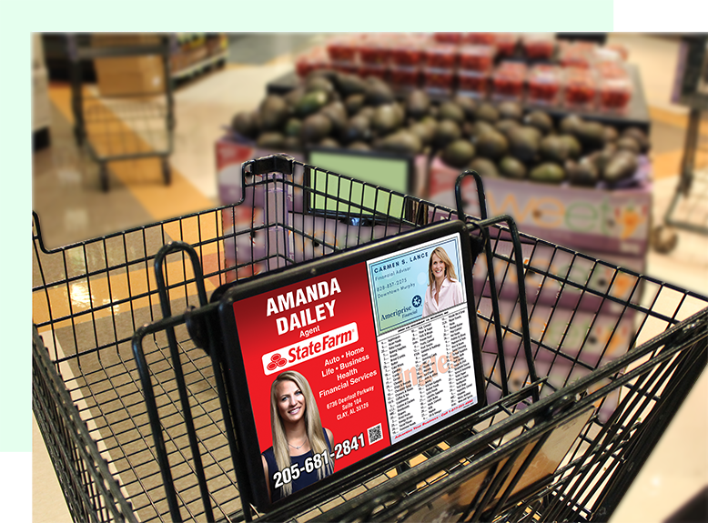 ADCART Shopping cart advertising Grocery Store advertising Build
