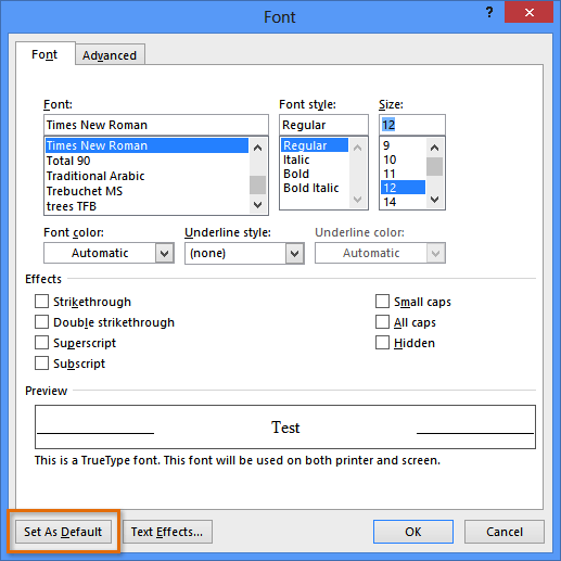 Where Is The Default Button In Word? »