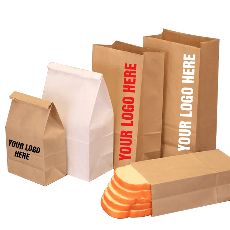 Paper Lunch Bags White 10 Lb ( Customizable ) NJ Manufacturer