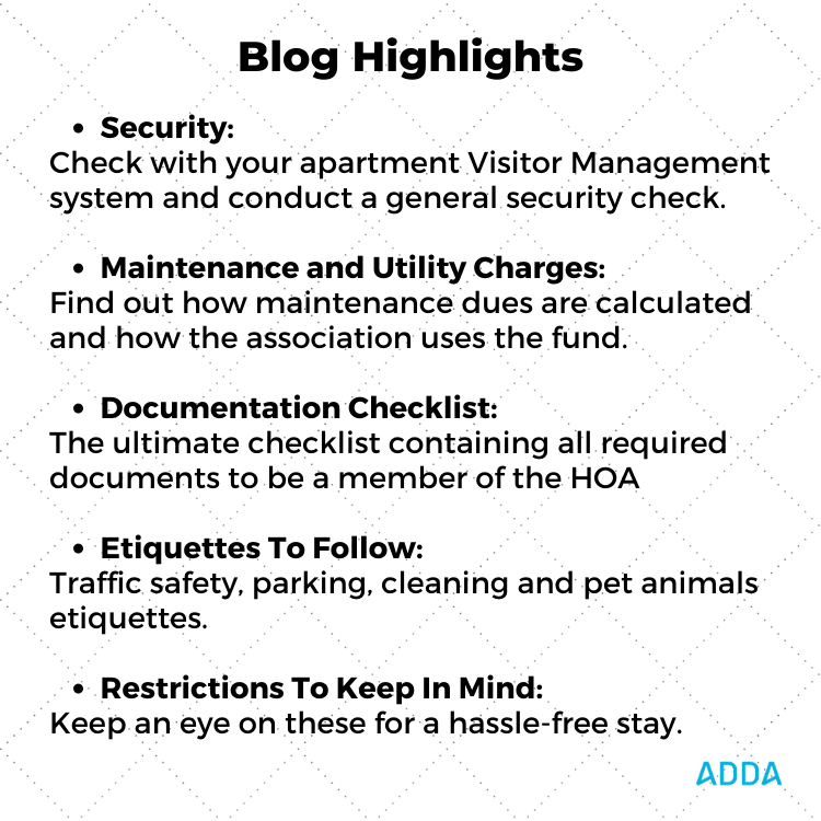 Apartment Rules & Regulations for First Time Gated Community Residents