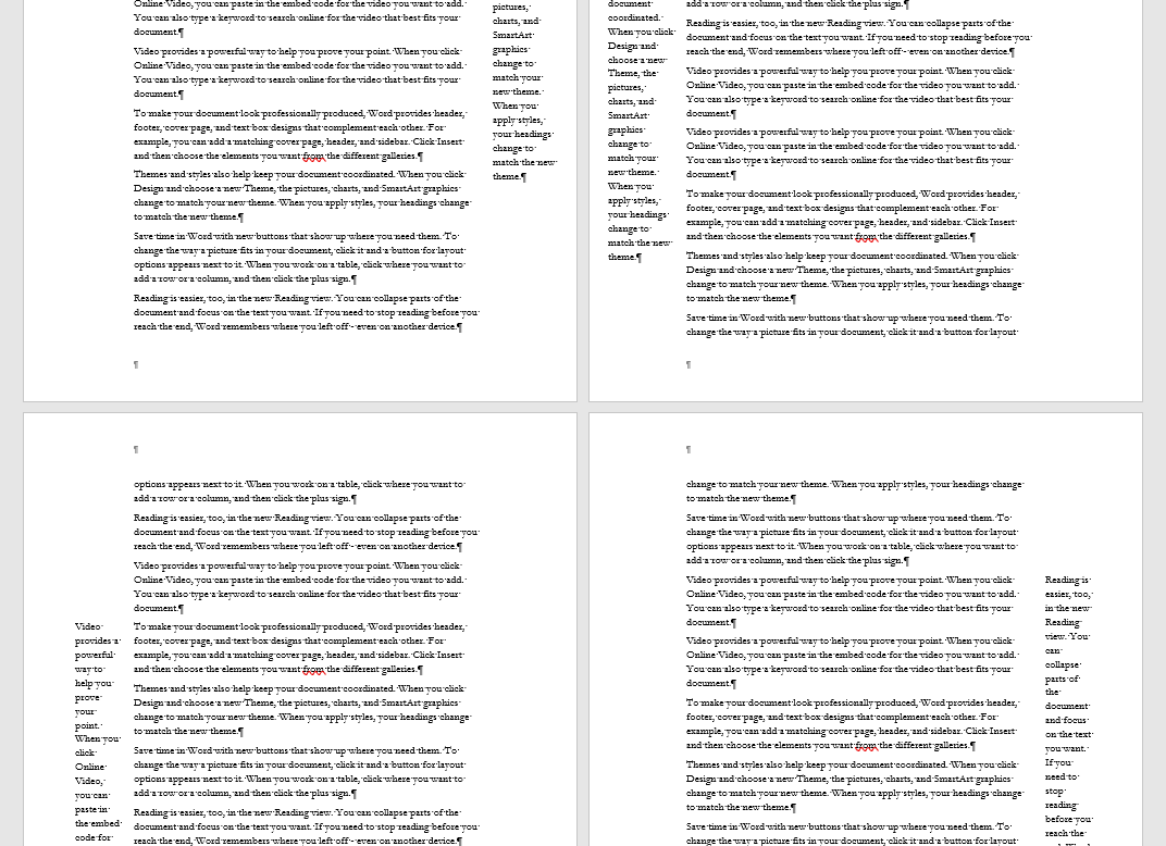 Frames and Textboxes in Microsoft Word