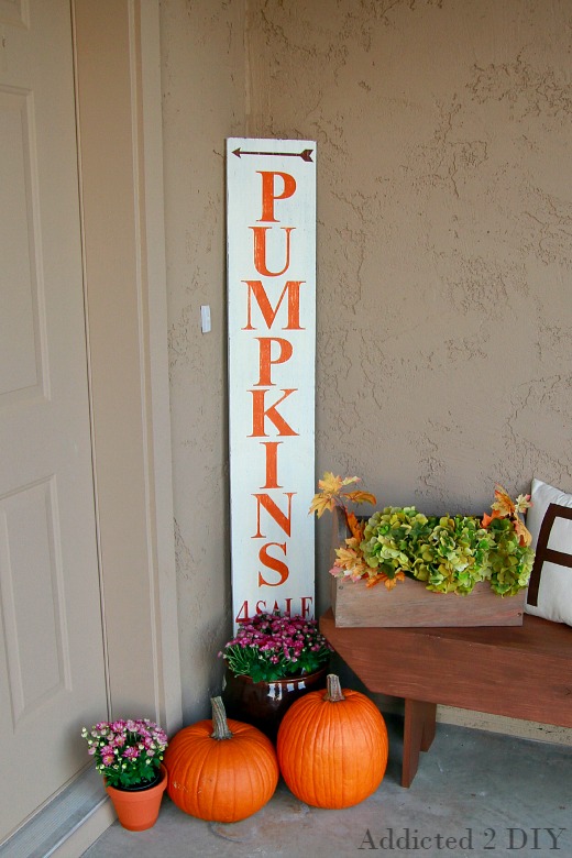 Chalky Finish Outdoor Sign for Fall Addicted 2 DIY
