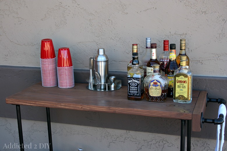 DIY Rustic Industrial Bar Cart Addicted 2 DIY
