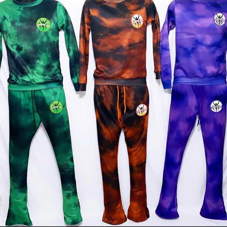 Sublimation stacked sweat suits Addiction Enterprises