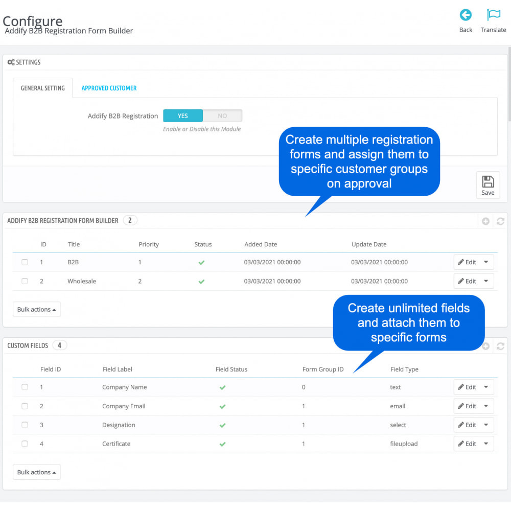 B2B Custom Registration Forms Builder Module by Addify