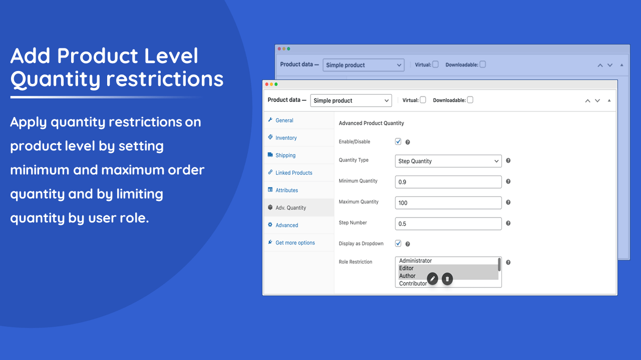 Advanced Product Quantity Addify